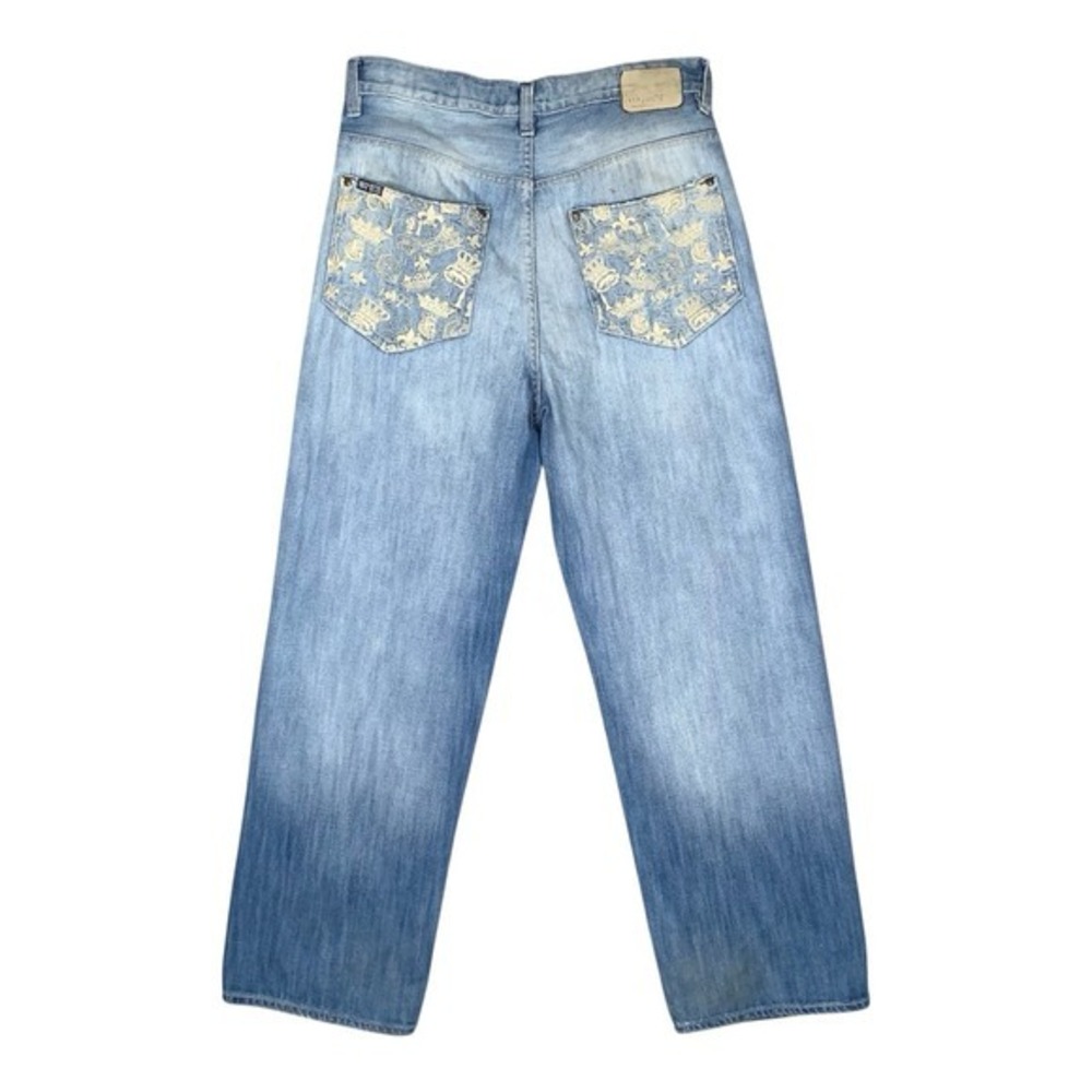 Vintage Ecko Unltd Embroidered Baggy Jeans Size 32 Y2K Wide Leg Denim